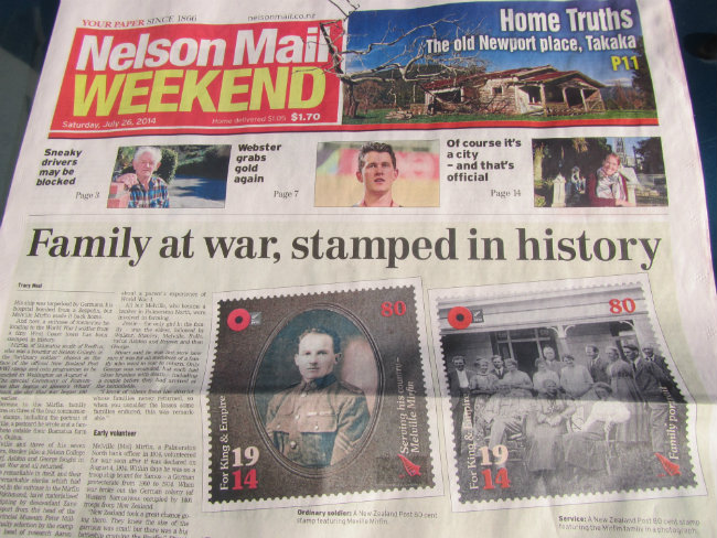 Mirfin Family at war Nelson Mail 2014 650 Mirfin Family at war Nelson Mail 2014 650